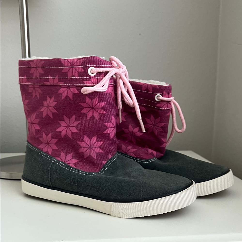 Stylish Pink and Gray kids boots